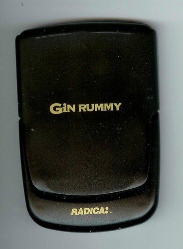 RADICA GIN RUMMY ELECTRONIC HANDHELD GAME CASINO CARD LCD TOY TRAVEL POCKET - Picture 2 of 2