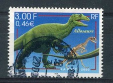 FRANCE - 2000, timbre 3334, ANIMAUX PREHISTORIQUES, ALLOSAURE, oblitéré