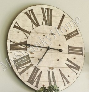 Large 36 Lanier Cottage Rustic Wood Wall Clock Neiman Marcus Lodge Image Is Loading Large 36 034 Lanier Cottage Rustic Wood Wall