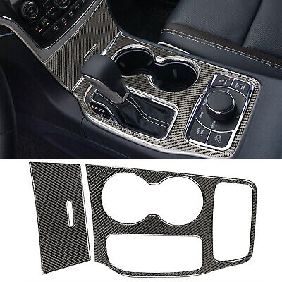 Carbon Fiber Interior Gear Shift Panel Cover For Jeep Grand Cherokee 2016-2018 Carbon Fiber Interior Gear Shift Panel Cover For Jeep Grand Cherokee 2016-2018
