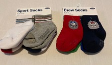 NIP Lot of 2 Socks Old Navy Sport  Crew 8prs 6-12M Monsters
