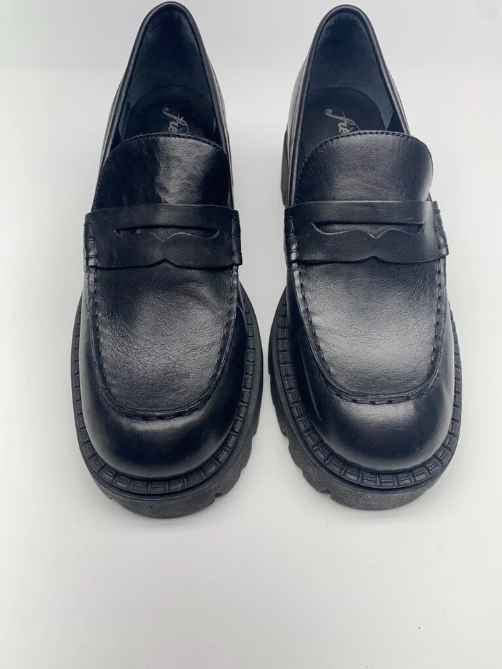 Mocasines Free People para mujer con suela Lyra negra con plataforma talla 9 Foto 3 de 4