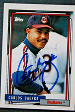 Carlos Baerga 1992 Topps #33 Indians Signed Auto Autograph Card MLB Authentic