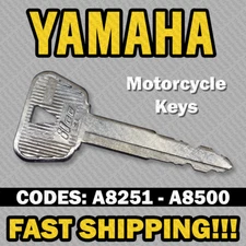 Yamaha Motorcycle Key Cut to Your Code A8251 - A8500