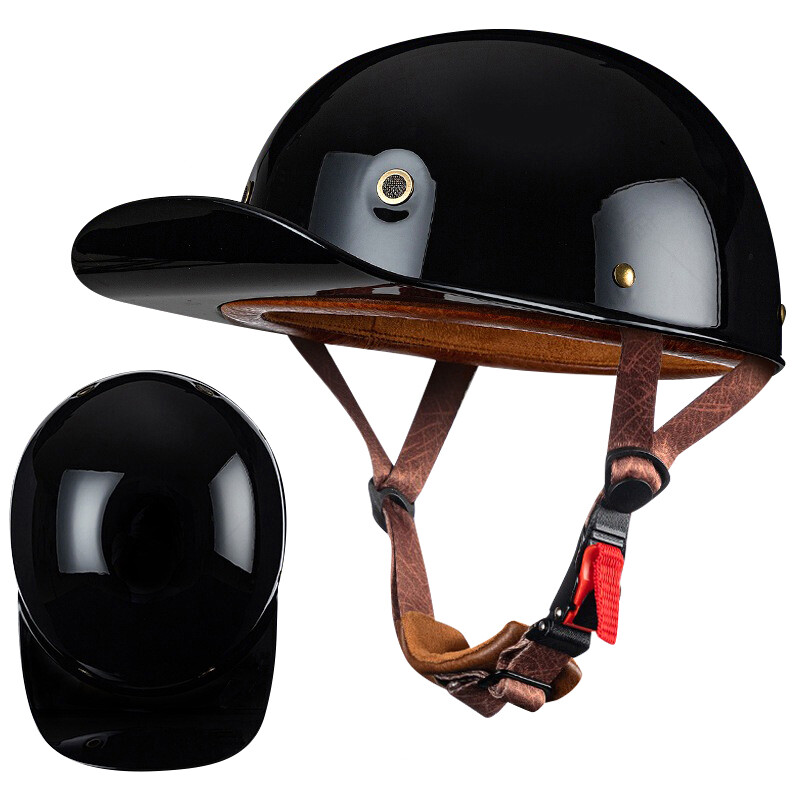 DOT Retro Baseball Cap Motorcycle Half Helmet Open Scooter M