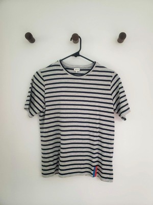 Kule Tee Shirt Gray and Black Striped Size XS