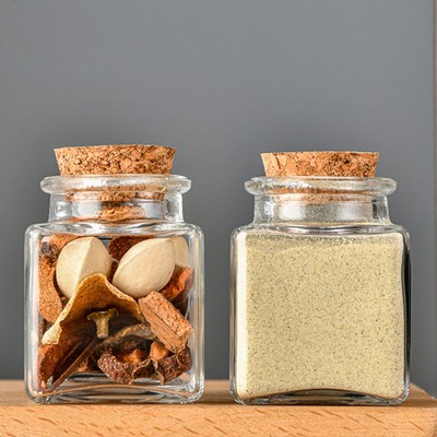 Airtight Glass Storage Containers with cork Lid,for Kitchen Pantry Organization