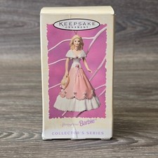 Vintage Hallmark Keepsake Ornament Collectors Series Springtime Barbie 3 1997