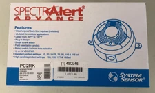 System Sensor Spectralert Advance PC2RK ceiling strobe Horn/Strobe  outdoor red