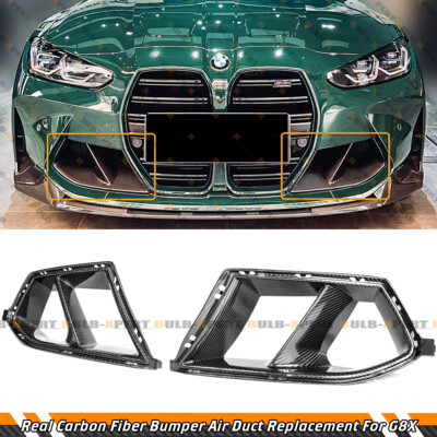 Wet Carbon Fiber Front Bumper Air Duct Replacement For 2021-26 BMW G80 G82 M3 M4