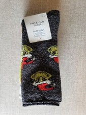 Grinch Fuzzy Sock 3-pack American Eagle AE Dr. Seuss the Grinch Socks