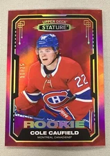 Cole Caufield 2021-22 Upper Deck Stature Rookie Design Variation Red /25
