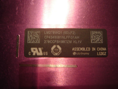 LCD + Glas Apple IMAC 27 '' LM270WQ1 SD F2 Lm270wq1 (SD)(F2)