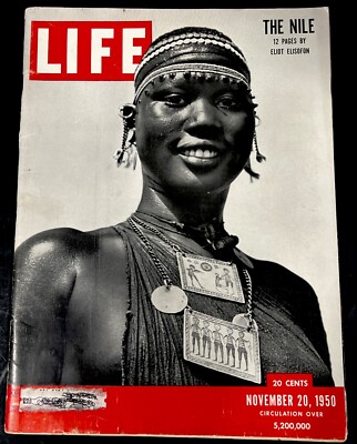 1950 NOVEMBER 20 LIFE MAGAZINE - GIRL OF SHILUK TRIBE - L 726 | eBay