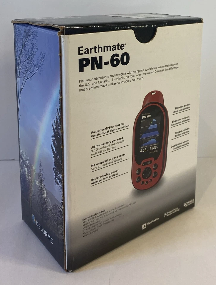 DeLorme Earthmate PN-60 Red Black Color Display Portable GPS Navigator - Image 2 of 4