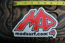 MAD Surf Surfboards Australia Clear Red V19 Vintage Surfing STICKER