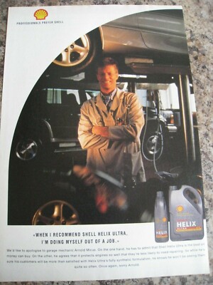 PROFIS BEVORZUGEN SHELL HELIX ULTRA ARNOLD MICUS WERBUNG CA. A4 GRÖSSE FEILE 6