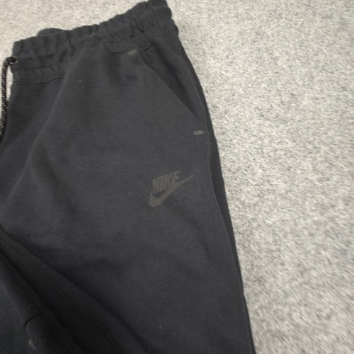 Nike Track Pants Mens LARGE black Tech Fleece Activewear Jogger cotton Size L - Picture 2 of 11
