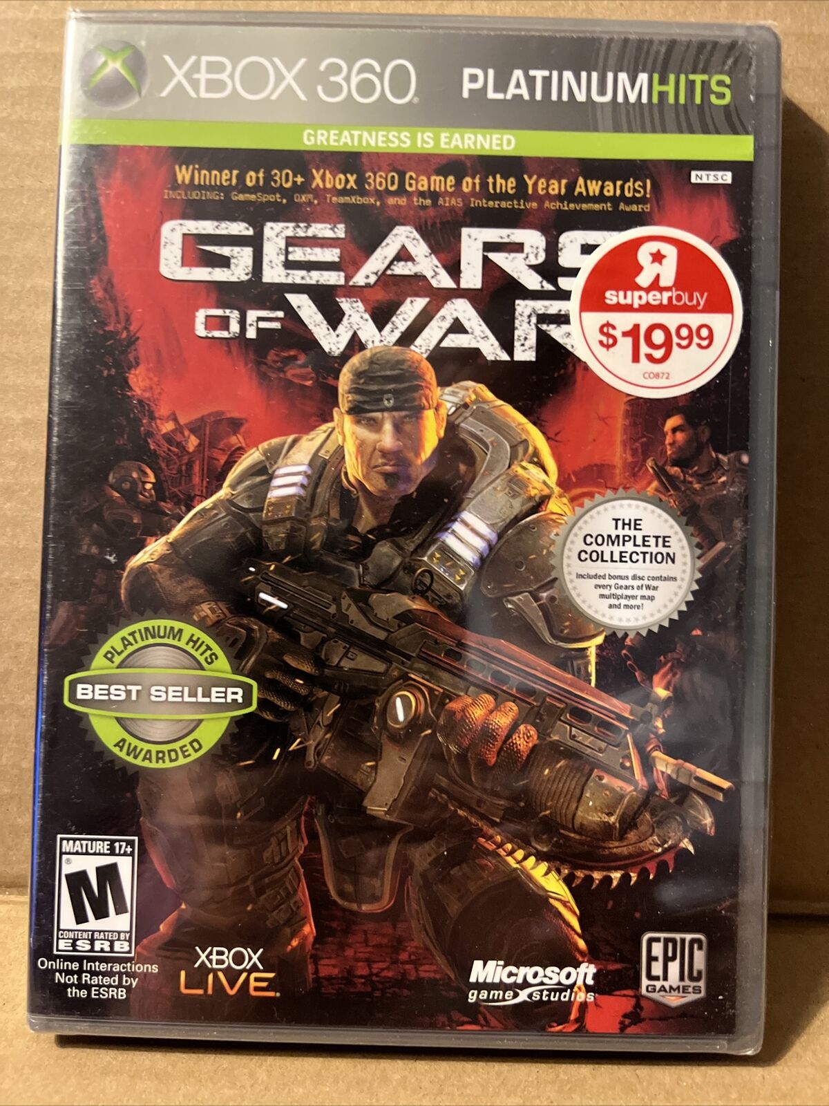 Gears Of War 2-Disc Bonus Edition Xbox 360 Complete Collection Platinum  Hits NEW 882224743068