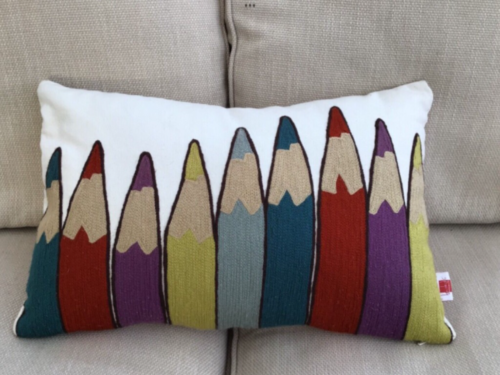 DESIGNER CUSHION RECTANGLE STATEMENT PENCILS BEN DI LISI DEBENHAMS FAB GIFT