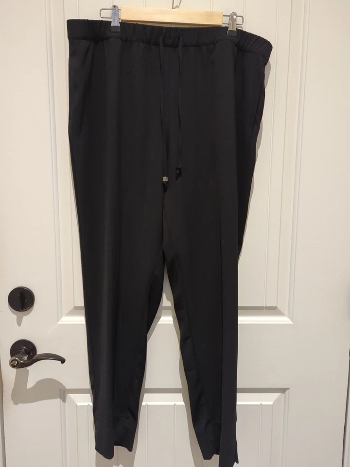Pantalones de salón vintage de la colección Jaclyn Smith para dama talla XL negros Foto 2 de 4