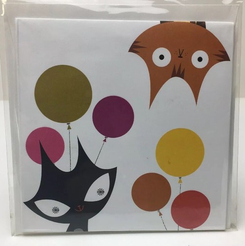 Cat Kittens & Balloons 3D Pop Up Greeting Card Happy Birthday Up with Paper - Picture 2 of 2