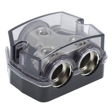 2 Way Power Distribution Block 0/2/4 AWG Gauge In 0/4/8/10 Gauge Out Car Audi