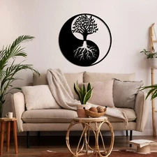 Yin Yang Wall Art, Metal Wall Decor, Home Decor Wall Art, Minimalist Wall Art