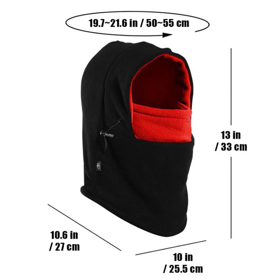 Paquete de 2 mascarillas faciales de esquí a prueba de viento polar de pasamontañas para niños calentador de cuello de invierno capucha Foto 2 de 4