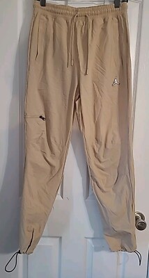 Nike Air Jordan Essentials Woven Mens Sz Small Tan Desert Brown Pants DQ7509-277