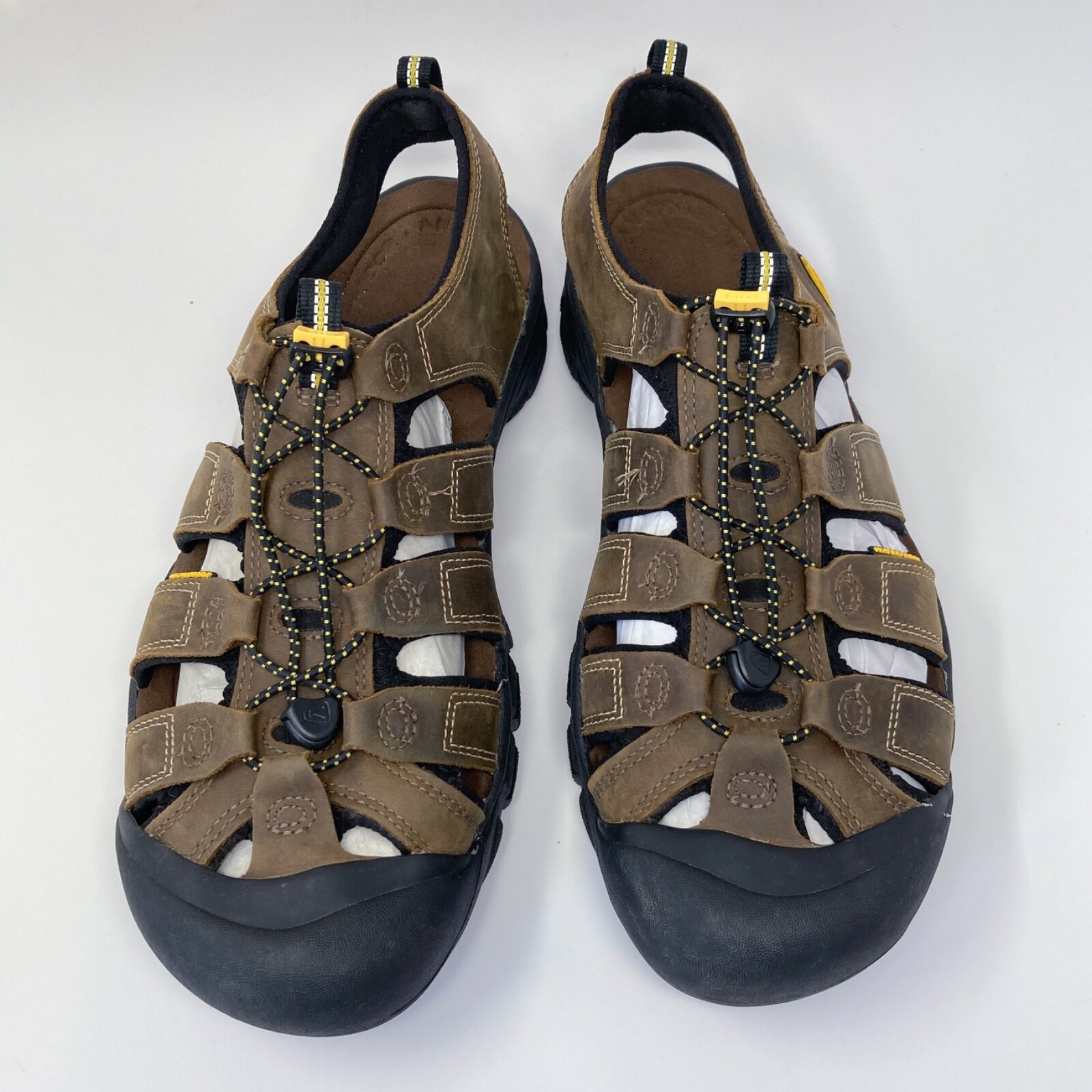Sandali da trekking KEEN Newport in pelle marrone da uomo taglia 16 1001870