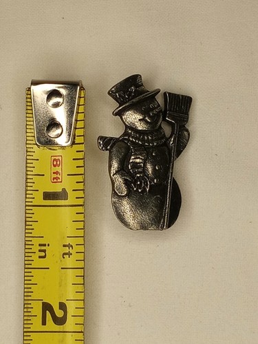 Vintage Brooch Quick Cooking Limited Edition Snowman Christmas Pewter? Silverton - Picture 20 of 24