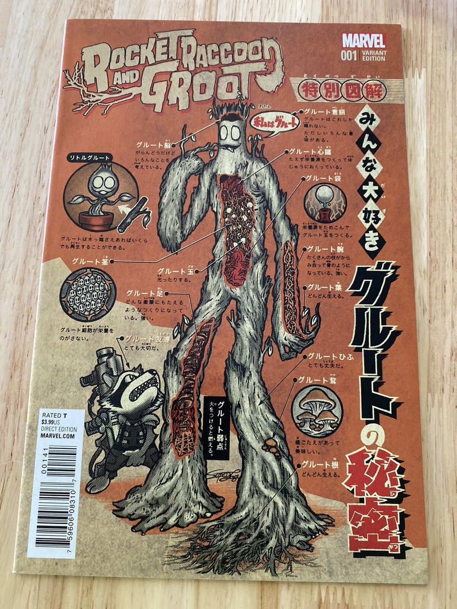 MARVEL Manga Variant グルート Superlog Ver. Rocket Raccoon and Groot #1 Superlog Variant 1:25 (Marvel 2016) NM