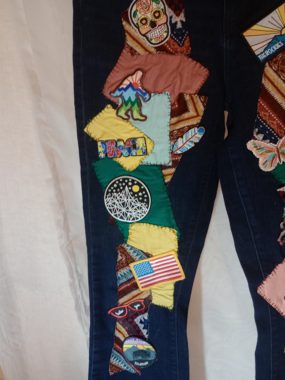 Patchwork Seven Jeans Boot Cut Size 12 - image 4