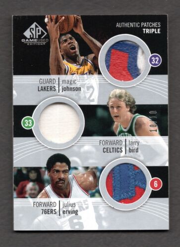 2004-05 SP Game Used - Authentic Patches Triple - Magic/Bird/Erving #AP3-JBE - Picture 1 of 2