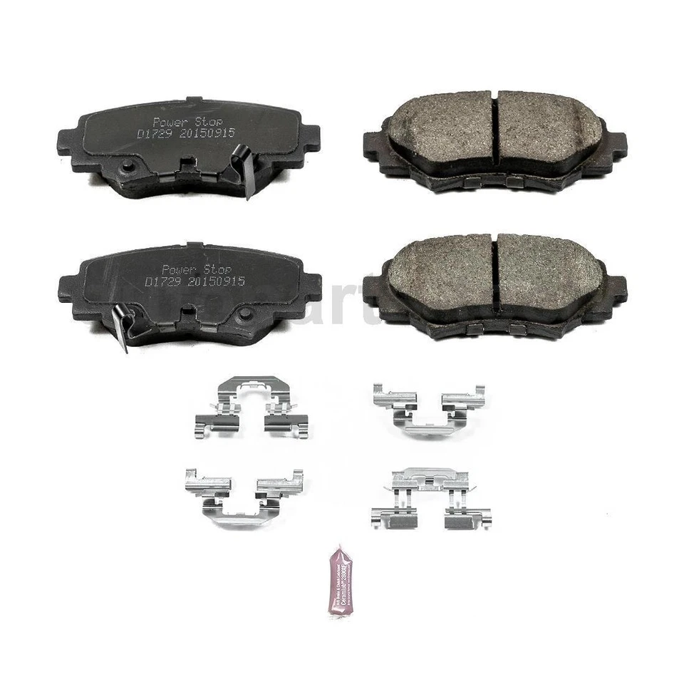 Power Stop Front Rear Disc Brake Pad and Hardware Kit For Mazda 3 2014 2015 2016 - Imagem 3 de 3