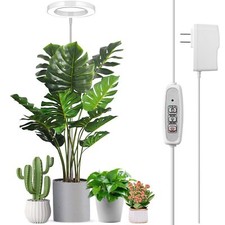 Full Spectrum Led Grow Light 72 Leds 4 Brightness Settings Auto On/off Timer Hei
