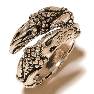 Designer Eagle Ring Silver Overly Biker Handmade Modern Artisan Biker Ring US-11