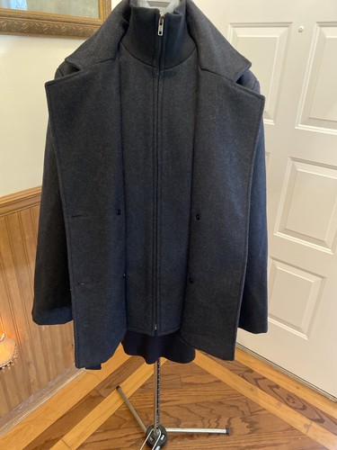 RARO DE COLECCIÓN Fitz Wright Mujeres Mezcla de Lana Chaqueta Cremallera Botón Chaqueta Carbón 16 Cinturón - Imagen 10 de 12