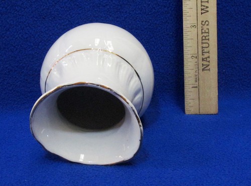 Vintage White Porcelain w/ Gold Trim Vase Pitcher Admiral VP Co Gold Trim - Picture 3 of 4