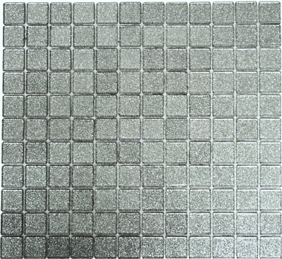Glasmosaik Kristall silber glitzer Bad Wand Küchenrückwand WC WB60-0207|1Matte