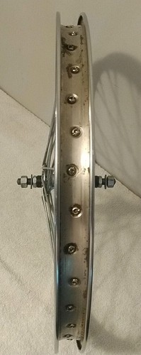Vintage Old School BMX Wheel Blue on Chrome Heavy Duty 20" CMC Rim '83 KK Hub - Picture 7 of 16