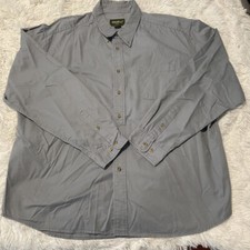 Eddie Bauer Mens Size XXL Grayish Blue Long Sleeve Button Down Shirt EUC