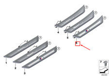 BMW 6er Gran Turismo G32 Einstiegsleiste hinten rechts 51478065120