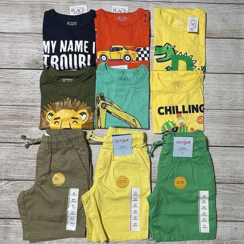 Kleinkind Junge Menge Kleidung Größe 5T. Neu mit Etikett! 9 Stück für Frühling und Sommer. Freizeit