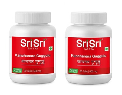 Sri Sri Tattva Kanchanara Guggulu 30 Tablets (Pack of 2) with Free Shipping