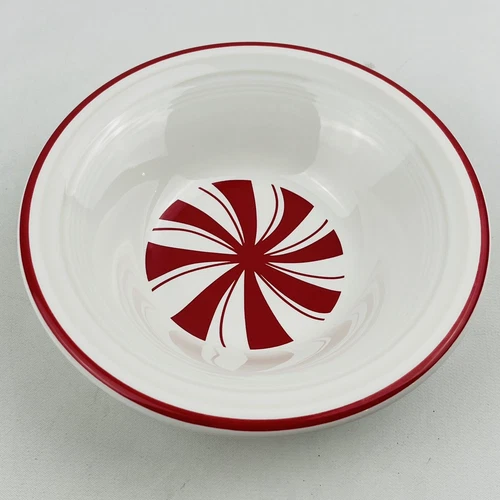 Fiesta Peppermint Twist Cereal Bowl 11oz Stacking Homer Laughlin HLC Fiestaware