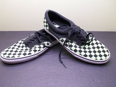 vans neon green checkered