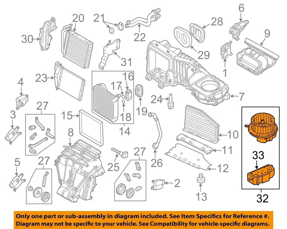 Motor de soprador HVAC usado serve: 2012 Volkswagen Passat grau A - Imagem 3 de 4