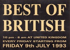 BEST OF BRITISH 9/7/93 Classic Rave Flyer